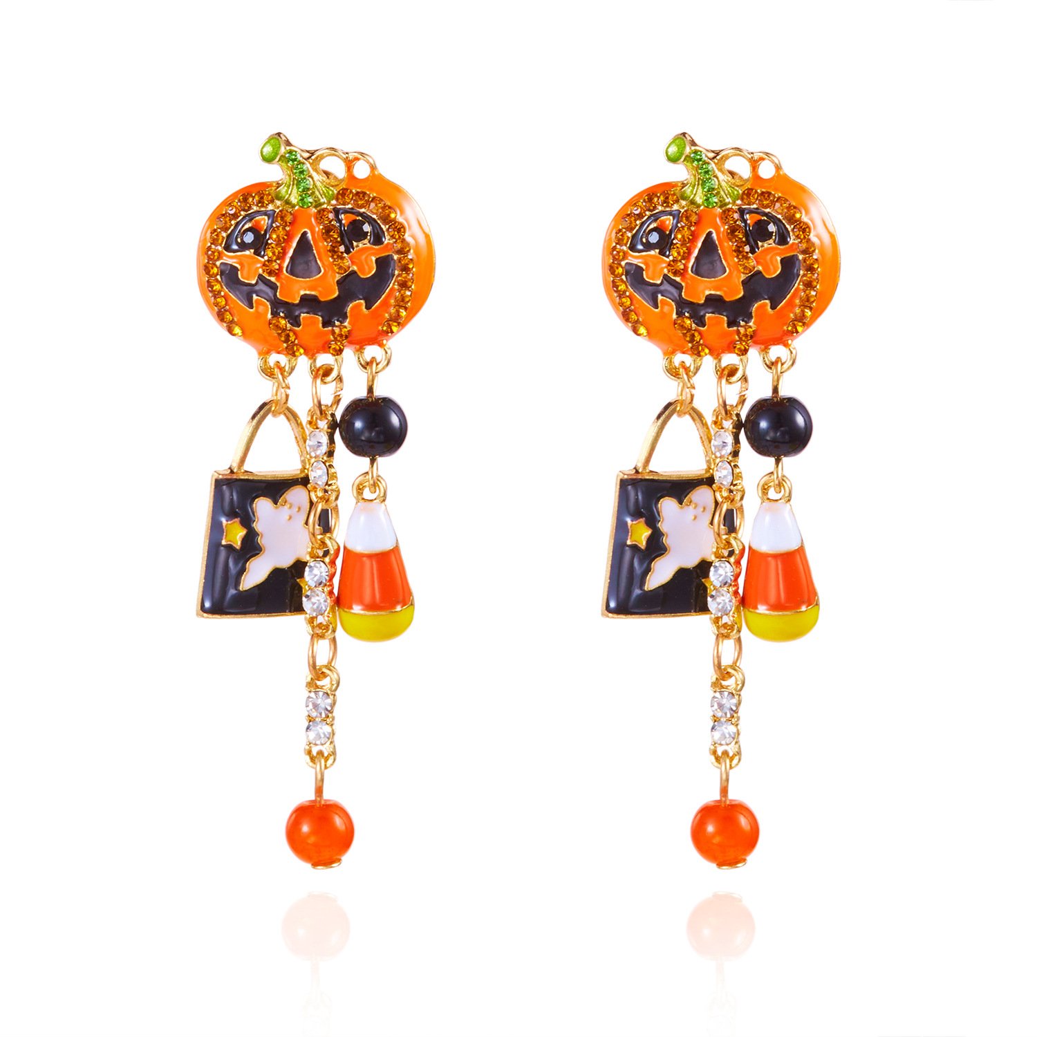 Halloween Earrings Pumpkin Gothic Tassel Women's Earrings
