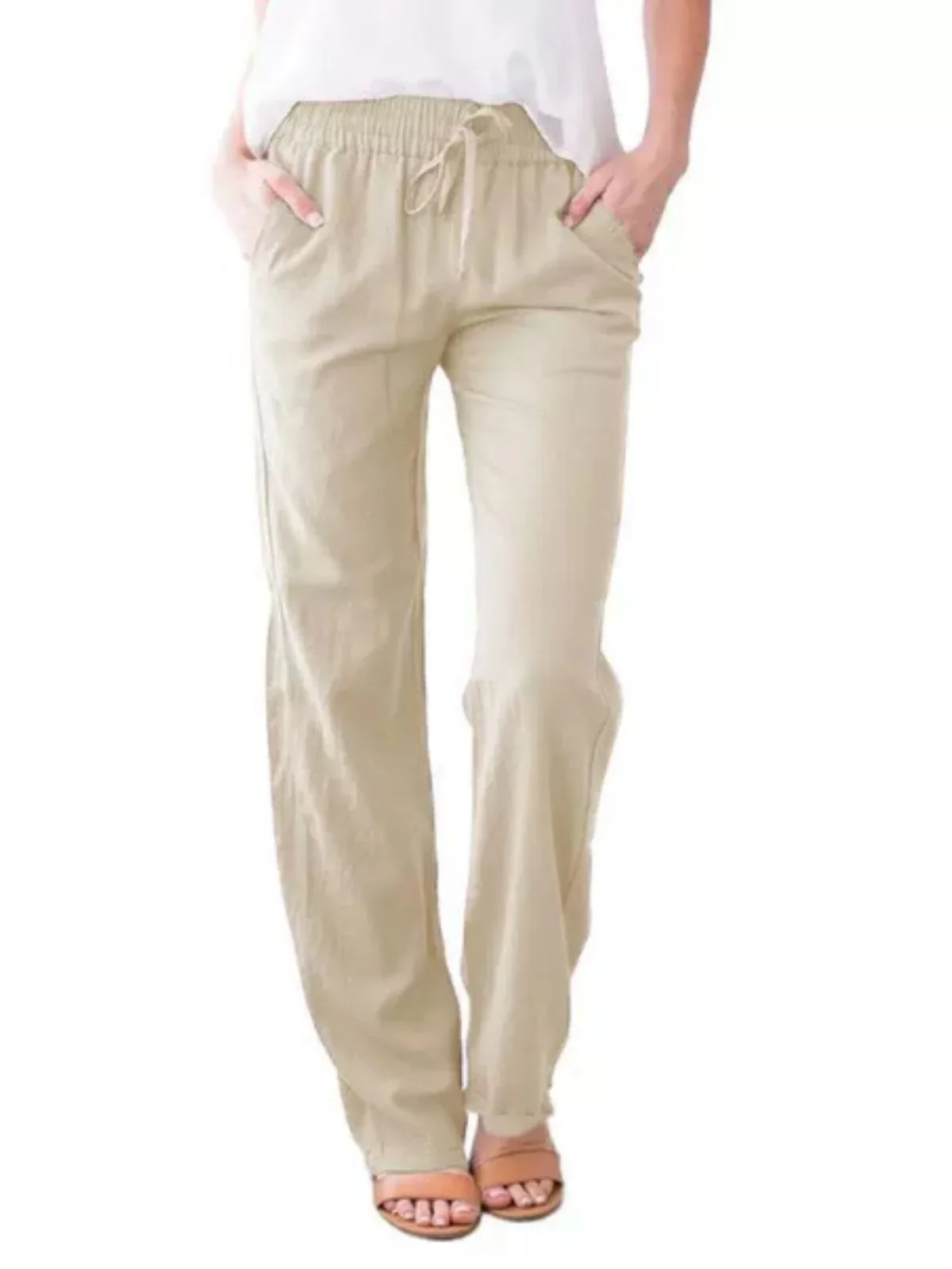 Cotton Regular Fit Casual Plain Pants