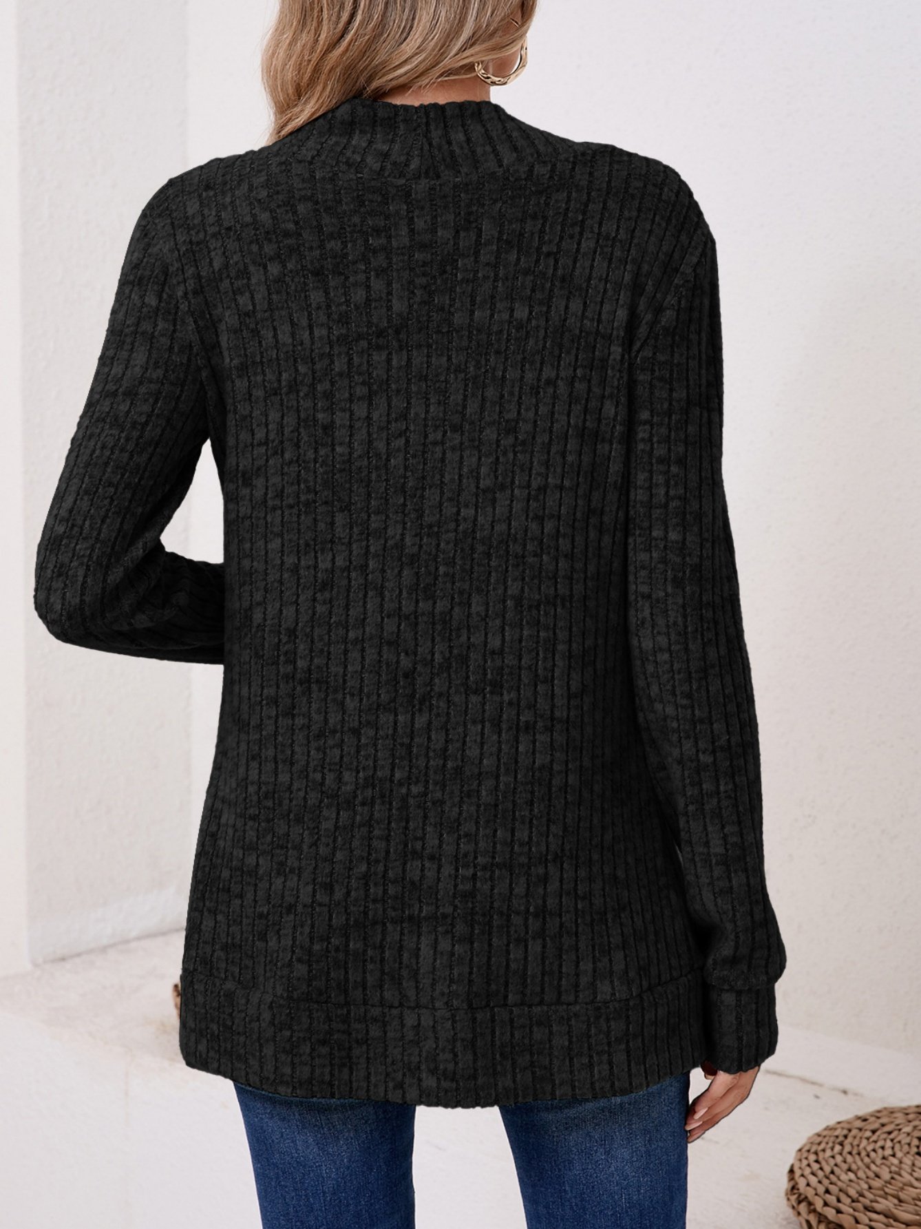 Women Plain Cashmere Long Sleeve Vintage Split Joint Spring/Fall Daily Kimono Outerwear