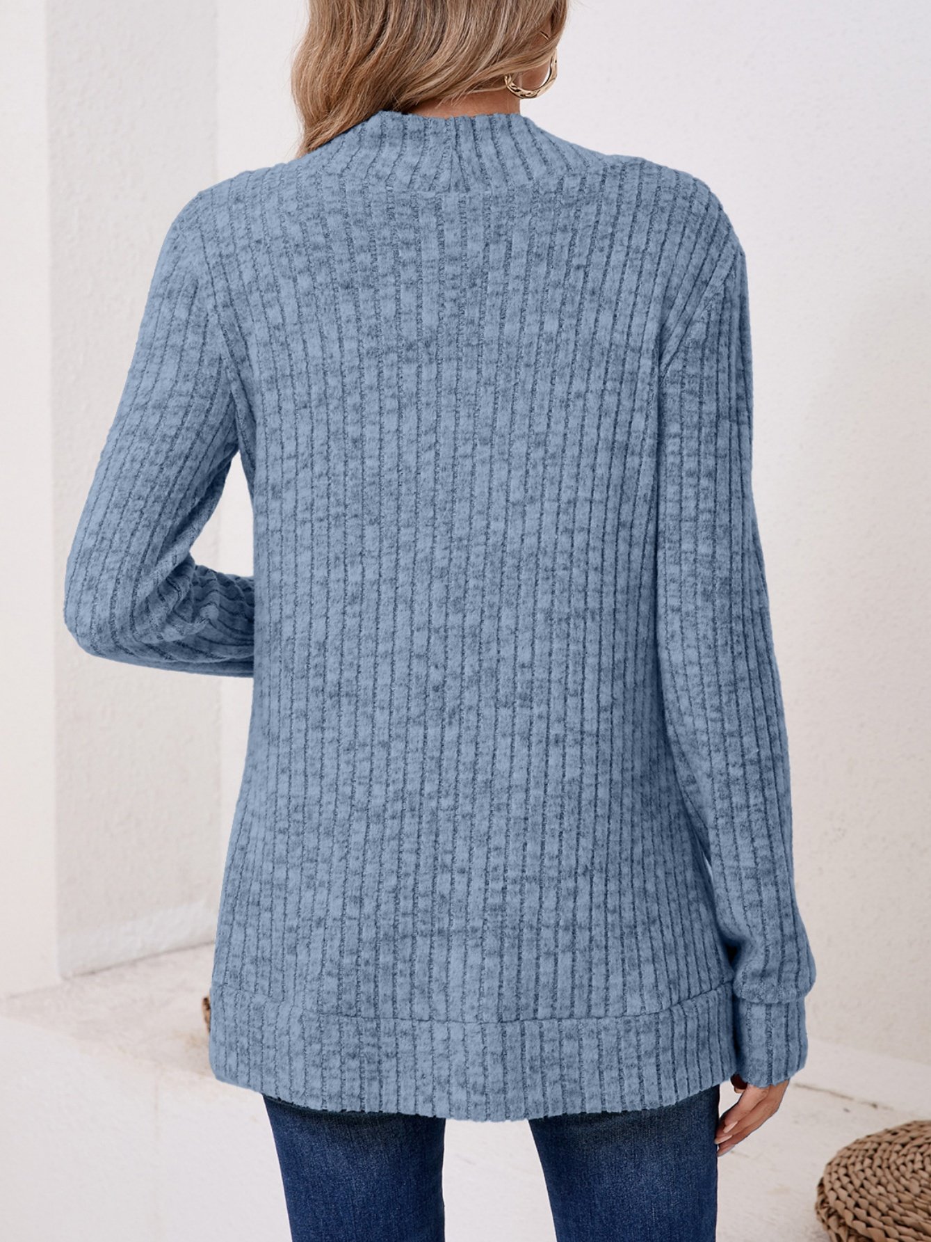 Women Plain Cashmere Long Sleeve Vintage Split Joint Spring/Fall Daily Kimono Outerwear