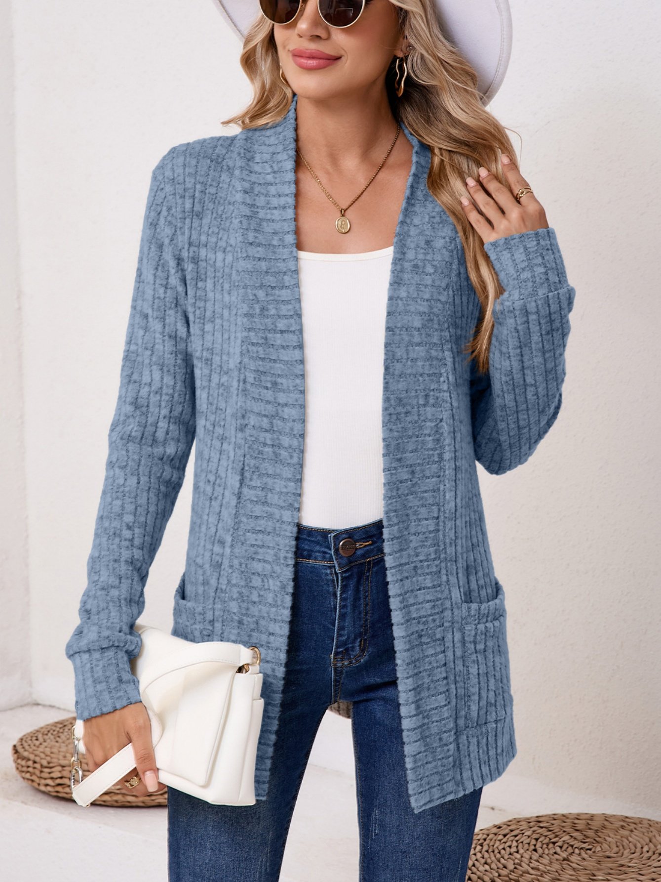 Women Plain Cashmere Long Sleeve Vintage Split Joint Spring/Fall Daily Kimono Outerwear