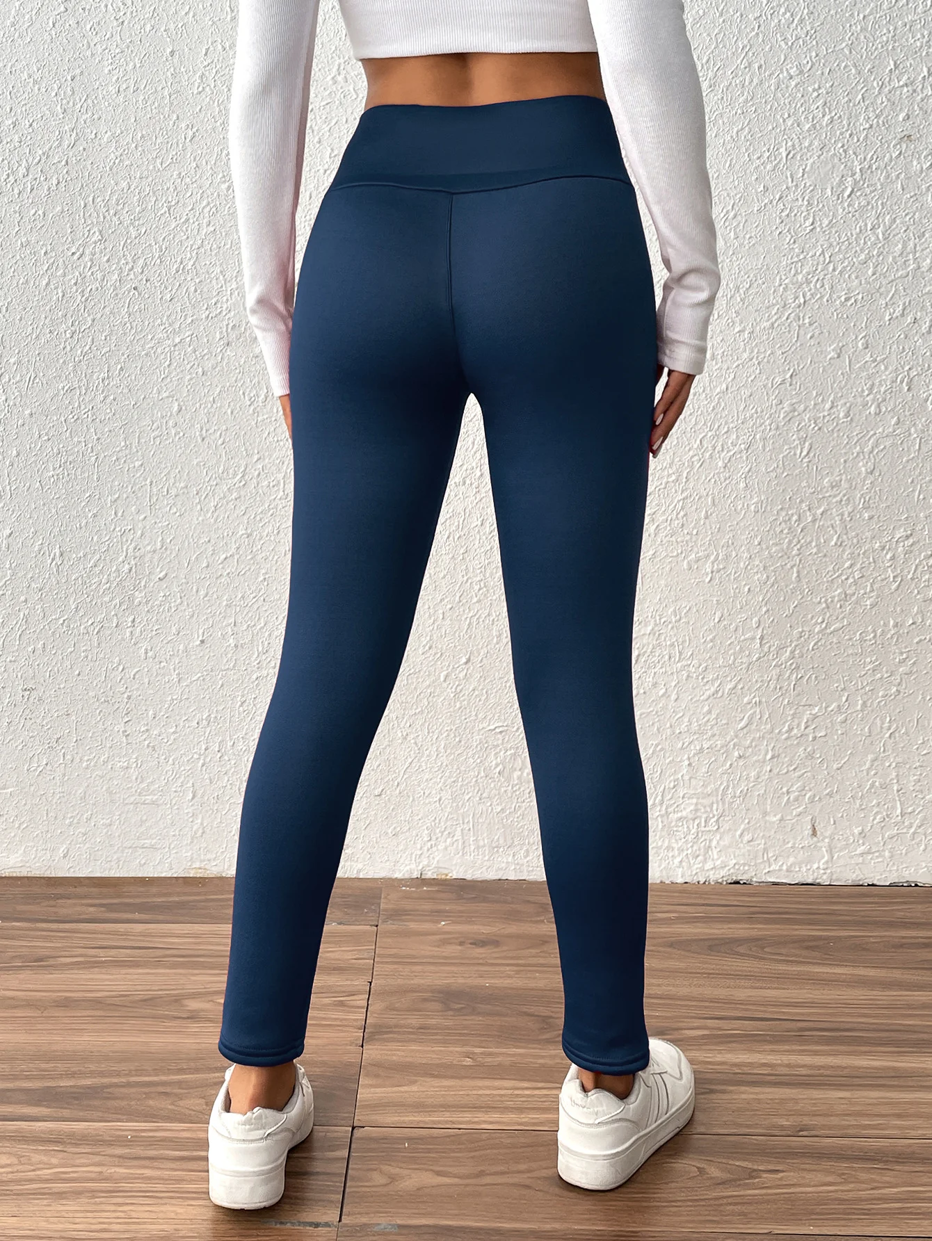 Women Plain Cotton Casual Leggings Daily Winter Ankle Banded Pants