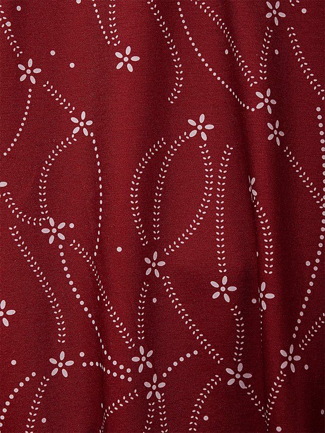 Women Striped Crew Neck Jersey Long Sleeve Vintage Daily Spring/Fall T-shirt