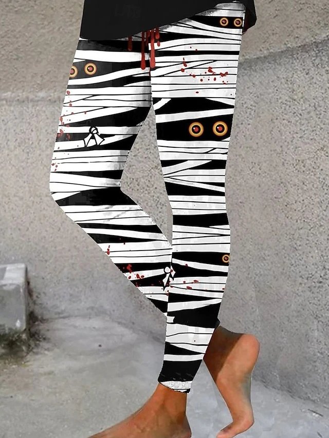 Women Halloween Jersey Vintage Leggings Holiday All Season Legging