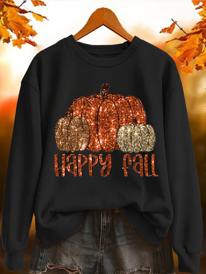 Women Text Letters Crew Neck Long Sleeve Casual Daily Spring/Fall Sweatshirt