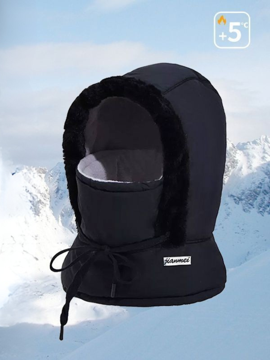 Winter Warm Lei Feng Hat Men's And Women's Ear-protecting Fleece-lined Thickened Cycling All-in-one Cold-proof Face Mask/neck Warmer Snow Hat