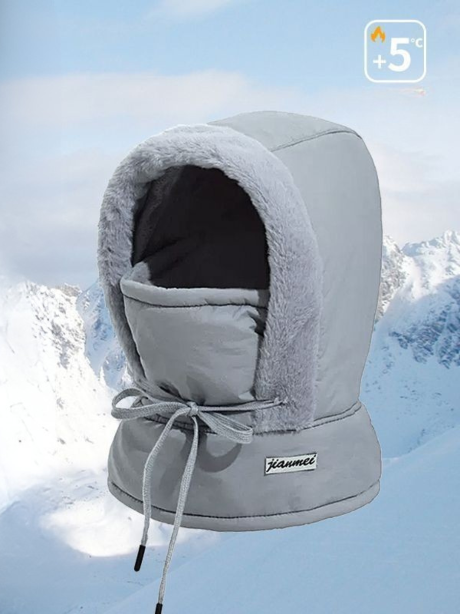 Winter Warm Lei Feng Hat Men's And Women's Ear-protecting Fleece-lined Thickened Cycling All-in-one Cold-proof Face Mask/neck Warmer Snow Hat