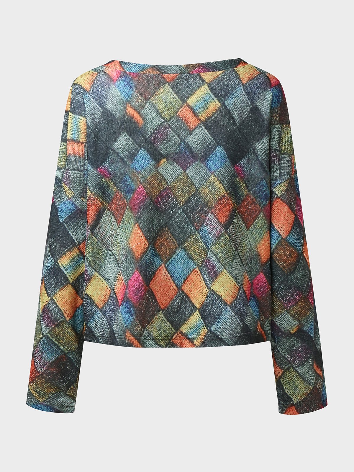 Geometric Long Sleeve Sweater coat