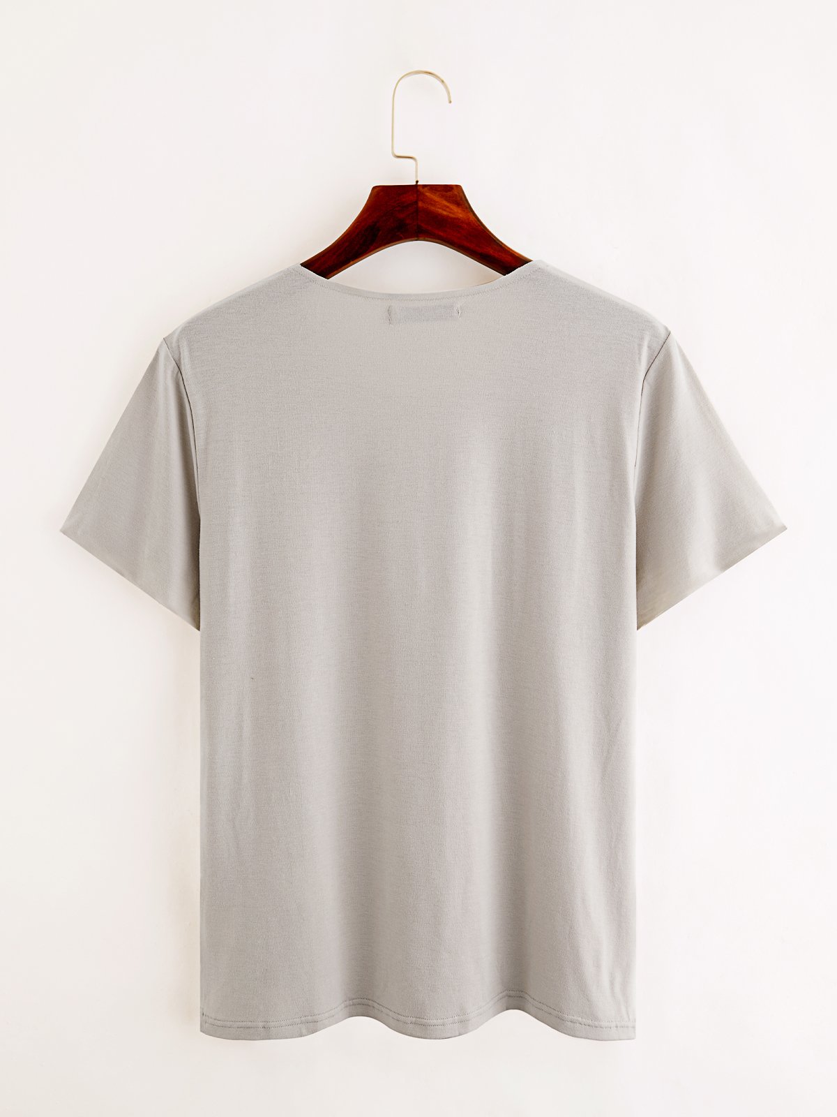 Women's Plain T-Shirt Vintage Short Sleeve Casual Top Gray Blue Green Black Pink Coffee