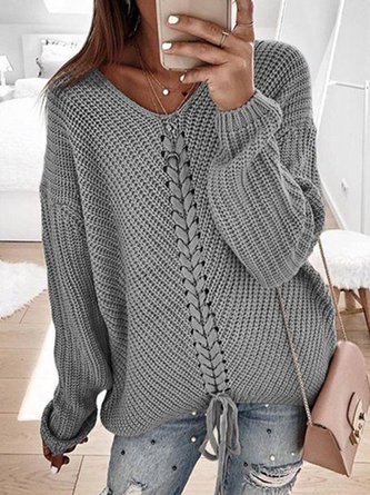 Knitted Women 2019 Fall Pullover Sweaters