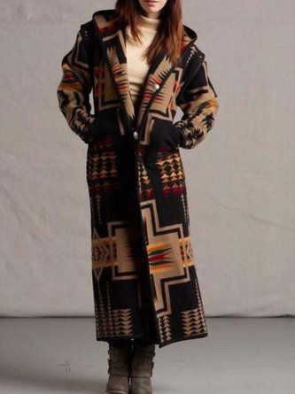 Long Sleeve Hoodie Tribal Casual Jacket