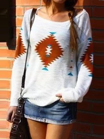 Printed Long Sleeve Color-Block Outerwear