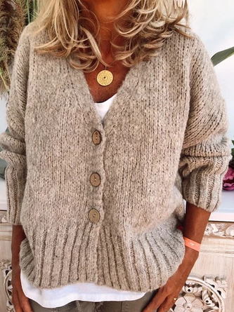 Buttoned Casual Cardigans