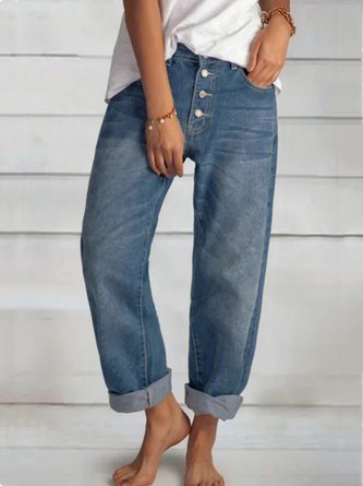 Black Casual Drawstring Pockets Stretchy Pants