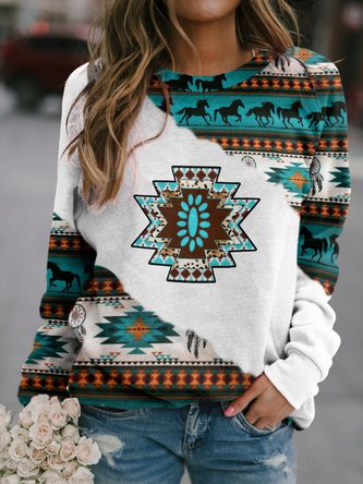 Women's Casual Aztec Tribal Sweatshirts