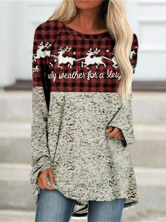 A Plaid Print Top For A Lovely Elk For Christmas