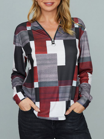 Cotton Long Sleeve Casual Tops