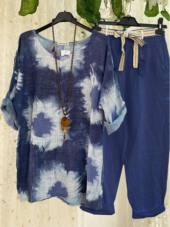 Tie Dye Casual Two Piece Sets