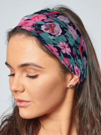 Casual Stretch Sports Flower Pattern Headband Women Yoga Hair Accessories