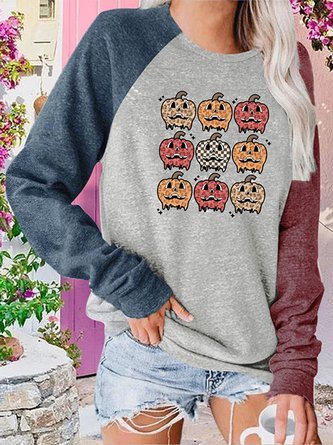 Halloween Loose Crew Neck Casual Sweatshirt