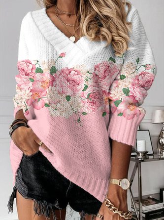 Floral Casual Sweater