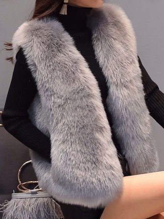 Loose Fur Elegant Leather & Faux Leather
