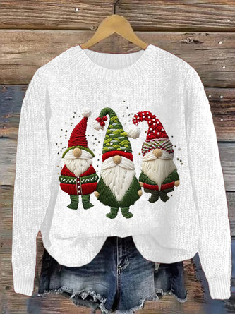 Women’s Christmas Print Crew Neck Sweatshirt