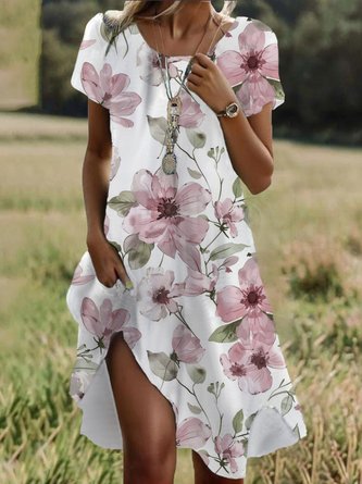 Annabelle™ - Short Sleeve Floral Print Dress