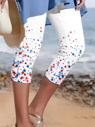 Star Casual Printing Pant Daily Summer Leggings