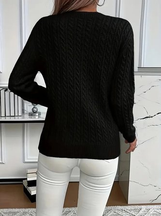 Regular Fit Cotton Casual Plain Sweater
