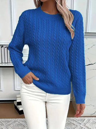 Regular Fit Cotton Casual Plain Sweater