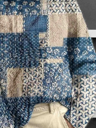 Women Abstract Turtleneck Long Sleeve Vintage Daily Spring/Fall Sweater