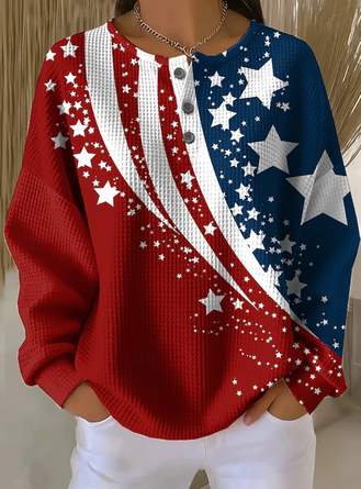 Gradient Pattern Long Sleeve Casual Holiday Spring Fall Sweatshirt