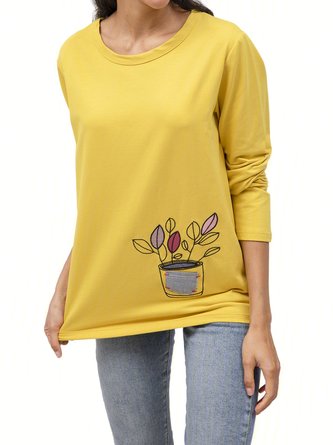 Yellow Cotton Casual Shirts & Tops