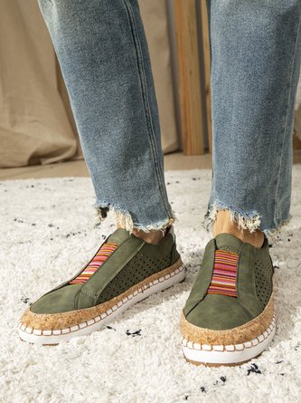 Slide Hollow-Out Round Toe Casual Women Sneakers