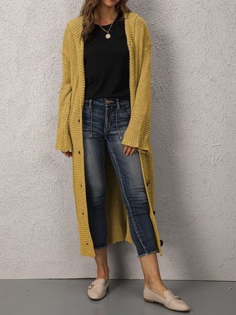 Cotton-Blend Casual Hoodie Coats Outerwear