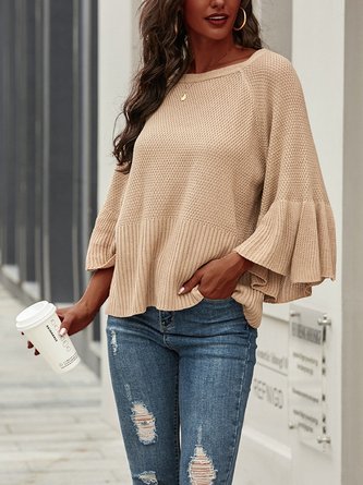 Flared Sleeves Sweater