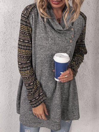 Tribal Casual Cotton-Blend Sweater
