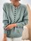 Wool/Knitting Plain Buttoned Sweater