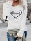 Valentine's Day Love Pattern Cartoon Casual Regular Fit Shirts & Tops