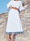 Long-sleeved dress ethnic style spicy mother loose and simple over-the-knee long