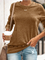 Casual Simple Round Neck Long Sleeves Shirt & Top