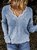 Casual Plus Size Solid Loose Fit V Neck Women Pullover Sweaters