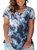 Women's Plus Size Plangi Tops V Neck T-Shirts Short Sleeve Casual Tees