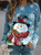 Casual Christmas Snowman Long Sleeves Hoodies & Sweatshirt