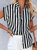 Stripe Loosen Casual Cotton Blends Shirts & Tops