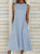 Summer Maxi Pockets Dresses Women Plus Size Solid Sleeveless Crew Neck Dresses