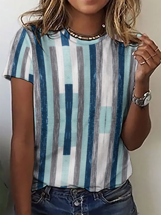 Striped Casual Loose T-Shirt
