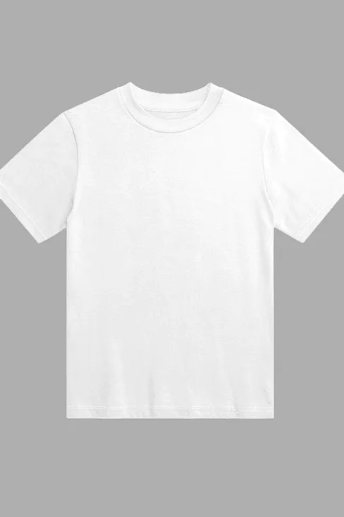 Crew Neck Plain Loose Simple T-Shirt