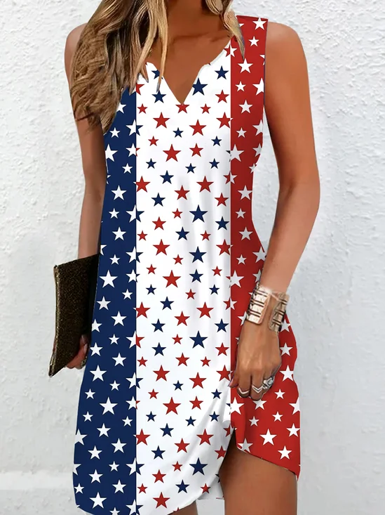 Casual Loose Dress With No independence Day